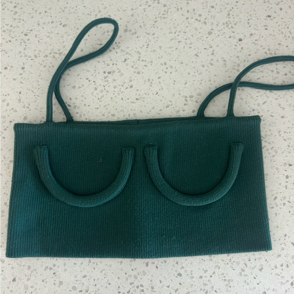Orseund Iris green Ribbed Crop Top XS